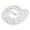 Transparent Electroplate Glass Bead Strands EGLA-TAC0003-04L-2