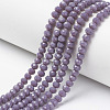 Opaque Solid Color Glass Beads Strands EGLA-A034-P8mm-D11-1