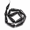 Natural Black Onyx Beads Strands G-P161-24-30x10mm-2