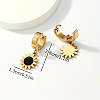 Elegant Sunflower Stainless Steel Hoop Earrings SR6616-4