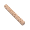 Cobblestone/Oval Pattern Wooden Rolling Pin DIY-WH0275-05-1