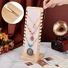 Bamboo Wood Jewelry Collection Necklace Display Stand ODIS-WH0005-06-5