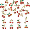 16Pcs 8 Styles Cherry Alloy Pendants FIND-TA0008-78-1