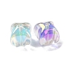 UV Plating Iridescent Transparent Acrylic Beads OACR-H112-09C-2