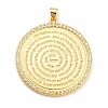 Brass with Cubic Zirconia Pendants X-KK-K332-16B-G01-1
