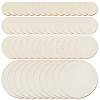 HOBBIESAY 135Pcs 4 Styles Unfinished Wood Discs DIY-HY0001-78-1