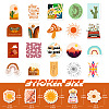 100Pcs Boho Style PVC Self-Adhesive Stickers X-PW-WG40245-01-4