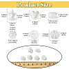 300Pcs 6 Styles Plastic Imitation Pearl Beads OACR-CJ0002-46-2