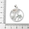 Brass Micro Pave Cubic Zirconia Pendants KK-P330-07A-P-3
