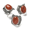 Natural Red Jasper Adjustable Rings RJEW-I108-02AS-06-4