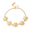 Textured  304 Stainless Steel Sun Link Bracelets BJEW-K293-06A-G-4