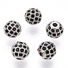 Rack Plating Brass Cubic Zirconia Beads X-ZIRC-S001-6mm-B03-1