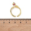 Brass Micro Pave Cubic Zirconia Cuff Open Rings for Women RJEW-L343-05G-01-5