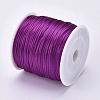 Round Nylon Satin Rattail Cord NWIR-WH0009-15A-17-2