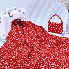 Red Cotton Fabric DIY-WH0750-293A-4
