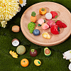 30Pcs 10 Styles Resin Fruit Miniature Ornaments DJEW-WR0001-12-4