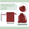 20Pcs Rectangle Polyester Imitation Burlap Packing Pouches Drawstring Bags ABAG-TA0001-96C-4