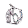 Brass Micro Pave Cubic Zirconia Pendants KK-O109-16B-B-2