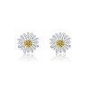 925 Sterling Silver Daisy Stud Earrings for Women EJEW-BB72416-A-1