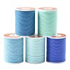 5 Rolls 5 Colors Round Waxed Polyester Cord YC-FS0001-02C-1