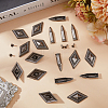 24Pcs 2 Colors Tibetan Style Alloy Buttons BUTT-GF0003-88-4