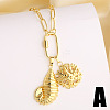 Summer Beach Brass Pendant Necklaces WGEACD0-01-1
