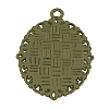 Tibetan Style Oval Alloy Pendant Cabochon Settings TIBEP-Q054-44AB-NR-2