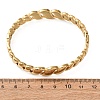 304 Stainless Steel Hollow Twisted Chain Open Hinged Cuff Bangles SA-CBA7A40-05G-5