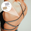 2Pcs 2 Colors Flat Sparkle Polyester Elastic Band OCOR-MA0001-18-5