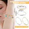 10Pcs 2 Colors Adjustable 304 Stainless Steel Wire Cuff Bangle Making MAK-BBC0001-14-2