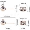 304 Stainless Steel Stud Earring Findings STAS-PH0018-68P-2