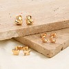 Brass Stud Earring Sets for Women EJEW-F352-01G-01-5