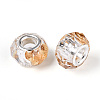 Transparent Resin Rondelle European Beads RESI-N044-01A-3