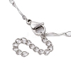 304 Stainless Steel Wavy Bar Link Chain Macrame Pouch Necklace Making NJEW-JN05061-02-3