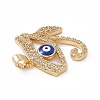 Brass Micro Pave Cubic Zirconia Pendants KK-E068-VC062-3