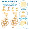 Unicraftale 48Pcs 8 Style 201 Stainless Steel Flat Round Stud Earring Findings STAS-UN0052-40-5