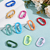 10Pcs 10 Colors Baking Paint Alloy Screw Locking Carabiners FIND-DR0002-28-4