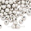 Brass Textured Beads KK-R012-8mm-P-1