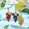 3Pcs 3 Colors Grape Acrylic Pendant Decorations HJEW-JM02578-2