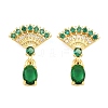 Brass Micro Pave Cubic Zirconia Pendants KK-K340-53G-4