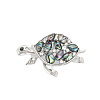 Turtle Abalone Shell/Paua Shell Brooch Pins PW-WG9DCD1-01-1