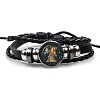 Constellation PU Leather Triple Layer Multi-strand Bracelets PW-WGF2E53-07-1