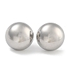 304 Stainless Steel Half Round Stud Earrings for Women EJEW-U022-03P-1