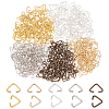   750Pcs 5 Colors Iron Triangle Rings IFIN-PH0002-21-1