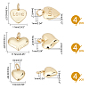 12Pcs 3 Style Brass Pendants KK-FH0002-50-4