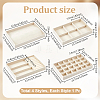 4Pcs 4 Styles MDF Covered with Velvet Jewelry Display Trays CON-UN0001-16A-3