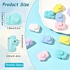 12Pcs 6 Colors Opaque Acrylic Beads MACR-YW0004-66-2