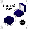 Plastic Cover with Velvet Brooch Packing Boxes VBOX-WH0012-08A-2