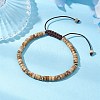 Natural Picture Jasper Braided Bead Bracelets BJEW-JB11114-04-2