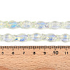 Transparency Electroplate Glass Beads Strands GLAA-T023-40A-07-4
